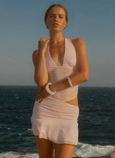 Calissa Haltherneck Mini Dress - Pink